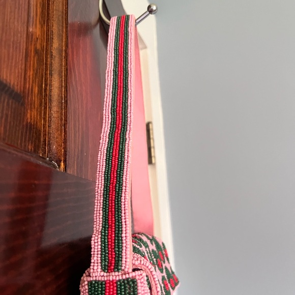 Anthropologie Pink Olive Beaded Purse - Picture 5 of 10